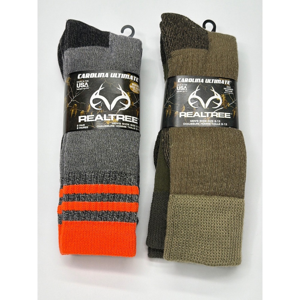 Carolina Ultimate Realtree Mens size 9-13 Socks 4 Pairs